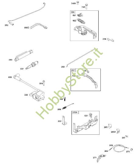 B - Armatura, comandi, sistema elettrico, molla regolatore, accensione, candela di accensione B&S - 08 €¦ 08P502-0013-H1 brand Stihl